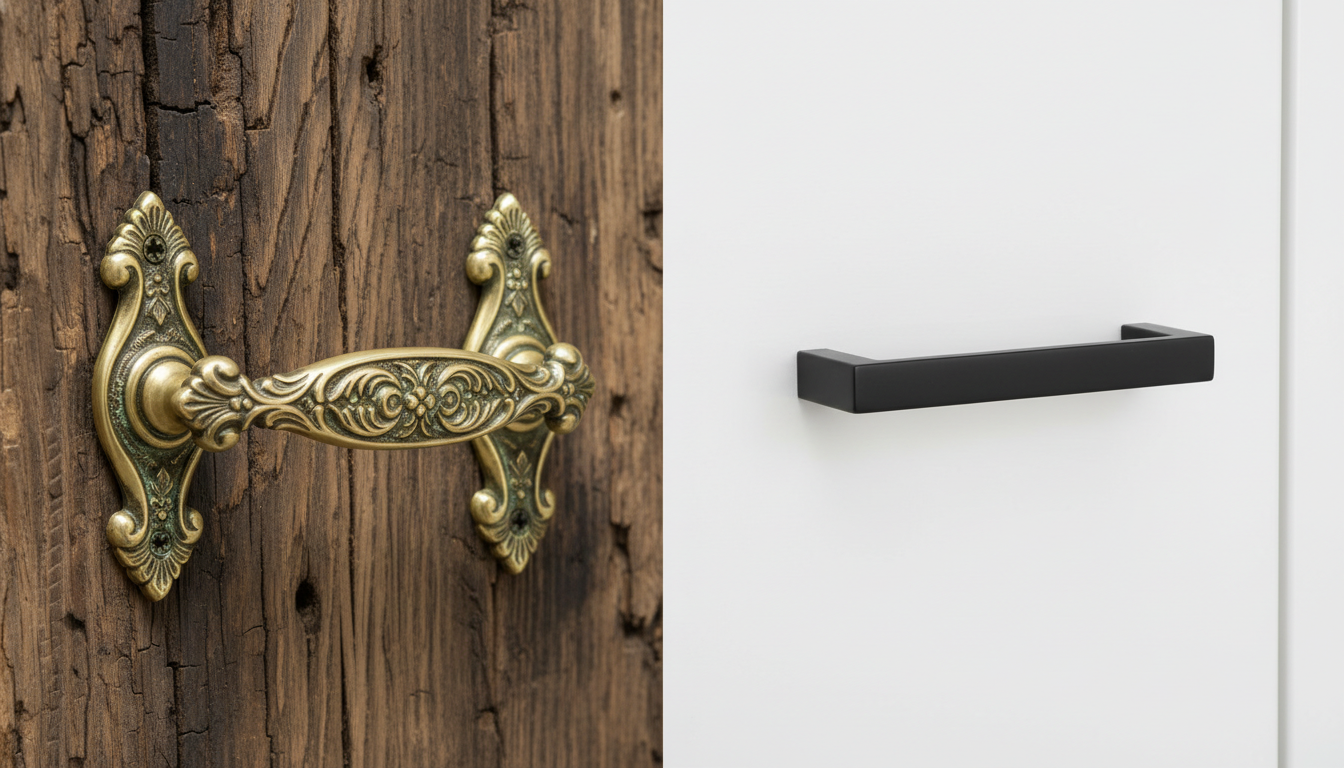 Antiek vs moderne handgrepen