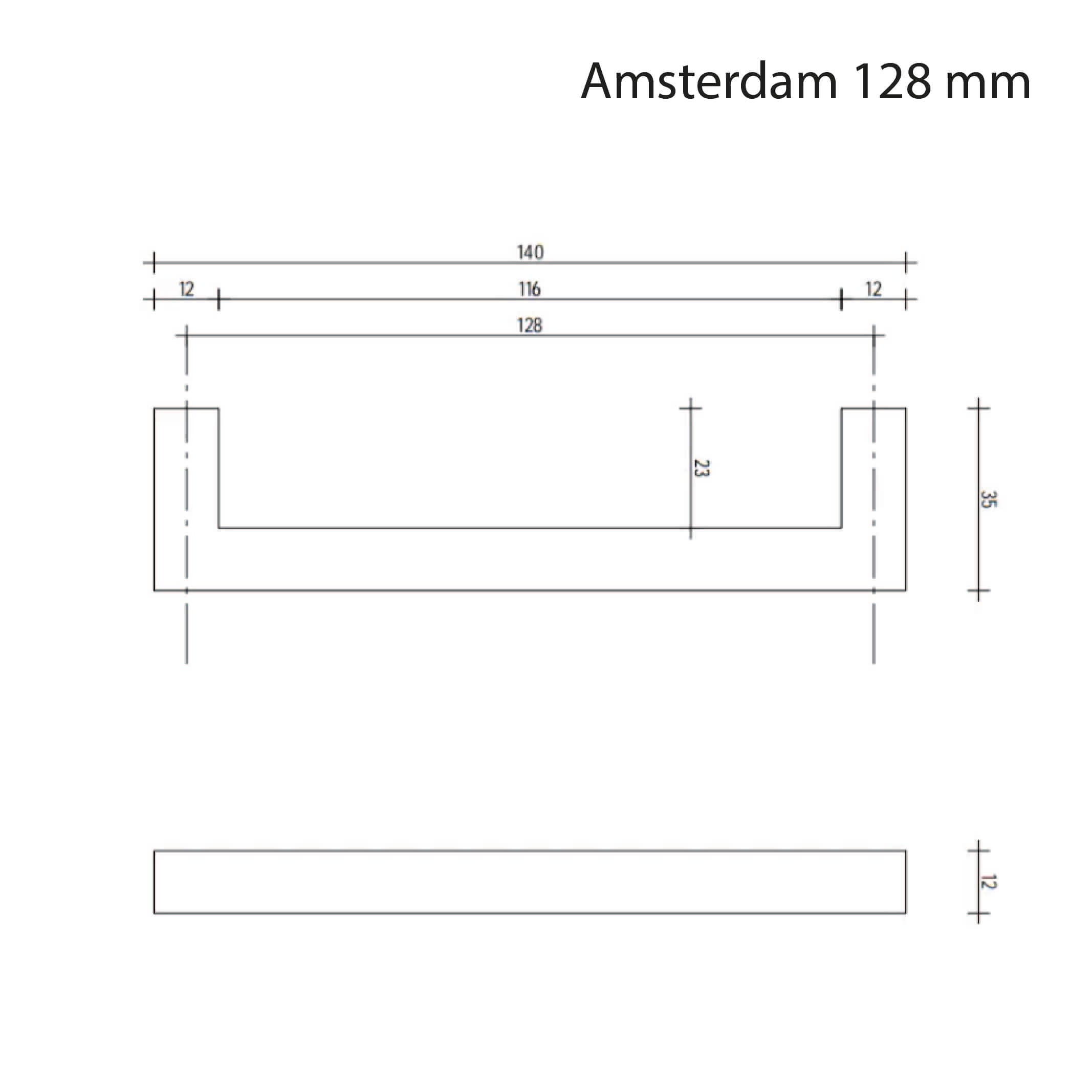 Handgreep - Amsterdam | Zwart