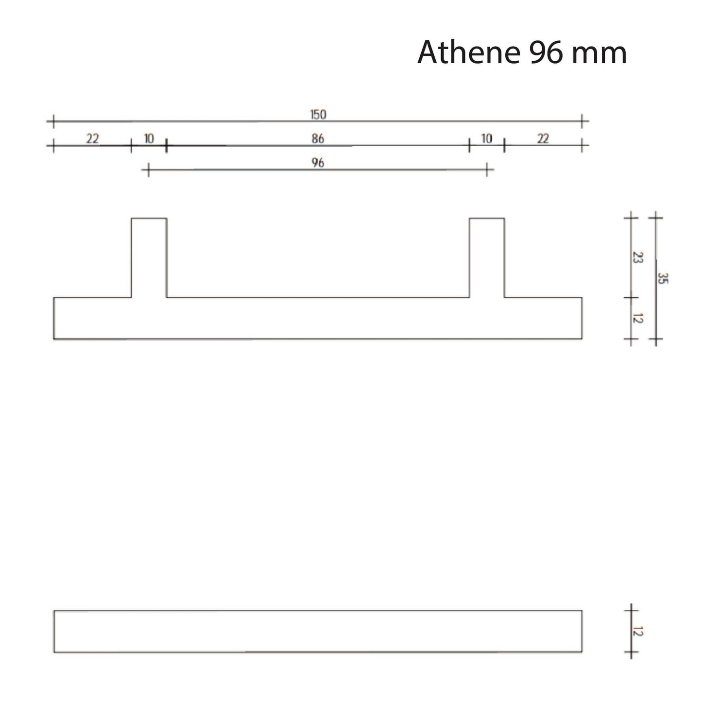 Handgreep Athene | RVS