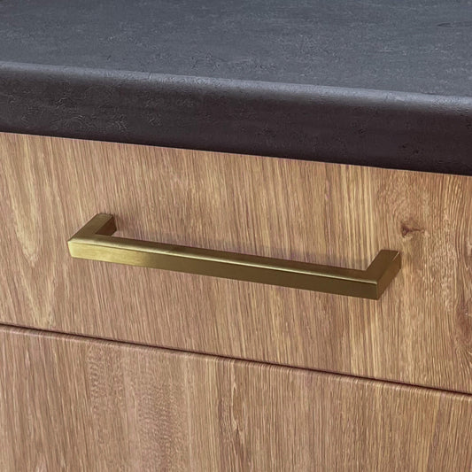 Amsterdam RVS goud meubelgreep in keukenopstelling