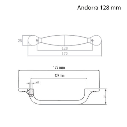 Handgreep Andorra | Zwart